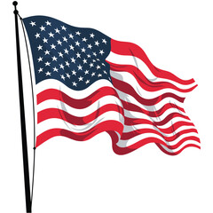 Fototapeta premium The American Flag Waving Proudly