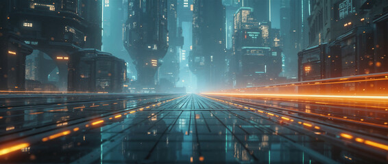 Wallpaper with a futuristic plot and future technologies