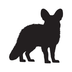 Aardwolf Silhouette Vector - High-Quality and Bold Nocturnal Mammal Illustration for Conservation and Animal Protection Campaigns - Aardwolf Vector - Aardwolf Icon - Aardwolf Illustration

