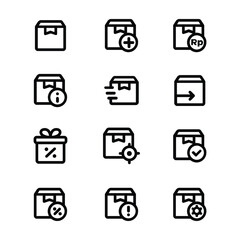Package Management Icon
A simple and modern icon representing package management, ideal for e-commerce and logistics.