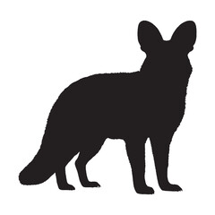 Aardwolf Silhouette Vector - Professional and Captivating Nocturnal Wildlife Clipart for Adventure and Safari Branding - Aardwolf Vector - Aardwolf Icon - Aardwolf Illustration

