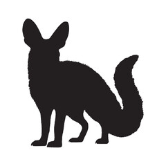 Aardwolf Silhouette Vector - Majestic and Minimalist African Wildlife Illustration for Outdoor and Safari-Themed Branding - Aardwolf Vector - Aardwolf Icon - Aardwolf Illustration

