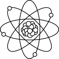 Electric force. Vector outline icon.