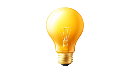 Illuminating innovation, bright idea shines on blue background, symbolizing creative solutions and problemsolving