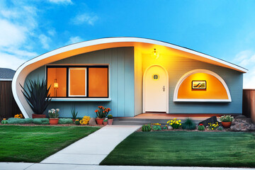 Mid century modern house exterior