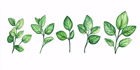Fototapeta premium Fresh marjoram leaves with delicate curls showcasing vibrant green hues