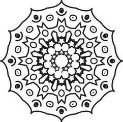 Abstract floral mandala with lace pattern and ornamental design
