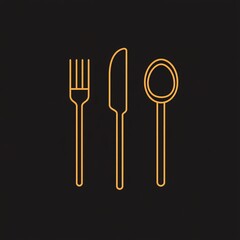 Elegant Culinary Utensil Design for Restaurant Branding Purposes