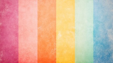 Fototapeta premium Vertical gradient of pink, peach, orange, yellow, green, and blue, creating a rainbow spectrum