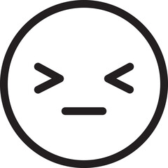 Persevering Emoji Outline Icon