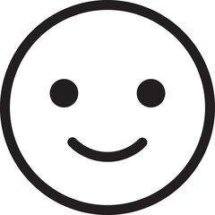 Slightly Smiling Emoji Outline Icon
