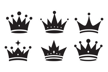 Unique Silhouette Crown Graphics for Queen and King Creations © Creative Image  