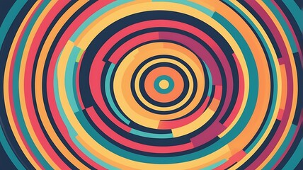 A series of colorful concentric circles.
