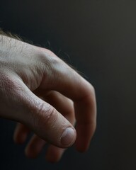 Fototapeta premium Close-up of relaxing hand gesture for asmr and meditation