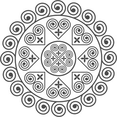 Seamless Hmong Embroidery Patterns in Hmong Ethnic Style, Black and White Tone, Pattern Design for Carpets, Clothing, Fabrics, Textures, Wallpaper, Wrapping, Fashion