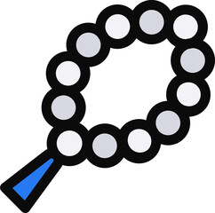 Prayer Beads Filled Line Icon