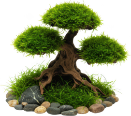 Lush Green Moss Bonsai Tree Aquarium Decor Aquatic Plant Miniature Landscape
