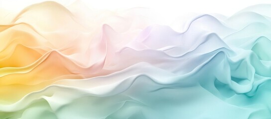 Fototapeta premium Abstract gradient background with pastel green, yellow, and blue, white to soft lavender, featuring a highly detailed, ideal for modern and elegant designs.