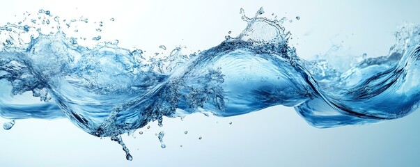 Obraz premium A stunning close-up of dynamic water splashes showcasing the beauty and fluidity of nature. Ideal for projects themed around aquatic landscapes.