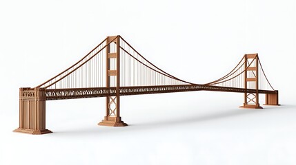 Obraz premium a bridge on a white background