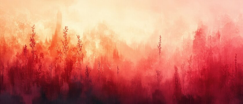 Grainy gradient from light coral to ruby red, warm and striking