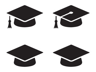 Graduation cap and diploma set for academic achievement