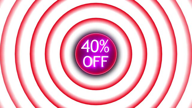  SPECIAL OFFER 40% OFF SHOP NOW - SEAMLESS LOOPING BANNER TEXT ANIMATION BACKGROUND. FLASS SALE OFFER.