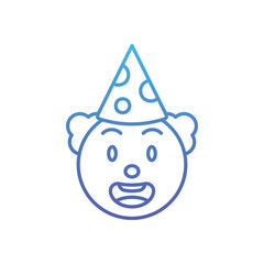 Clown Face Vector icon