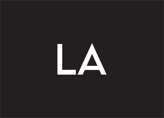 LA Letter Logo, LA Logo, L Letter Logo, A Letter Logo, L Logo, A Logo, LA Monogram Design, LA