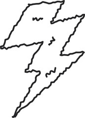 Thunderbolt Doodle Icon