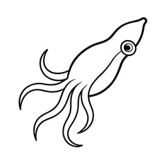 Simple fish vector illustration with marine and tribal design