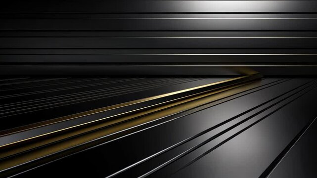 Sleek, dark, metallic backdrop with a golden accent line.  Geometric, modern design with a polished, deep black surface and a highlighted, gold-toned stripe