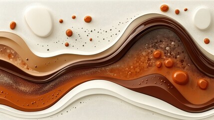 Fototapeta premium Abstract Coffee Liquid Flow Art