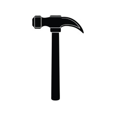 A hammer silhouette vector art illustration