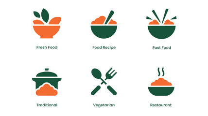 Food Logo Design With Cooking Logo Concept Vector Illustration