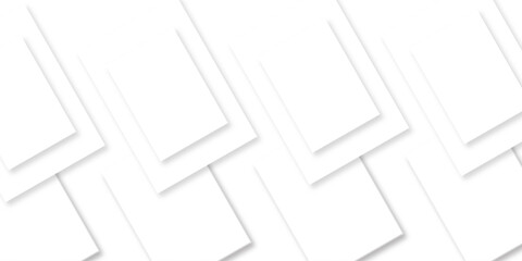 3D White geometric abstract background overlap layer on bright space with rounded rhomb effect decoration. Vector abstract graphic design Banner Pattern background web template.