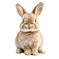 Obraz premium Gray rabbit clipart cutout png isolated on white or transparent background.