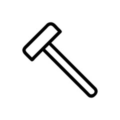 Hammer line icon vector illustration