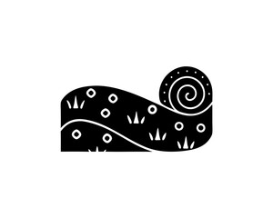 creative details Rolling Grass Field Icon vector illustration