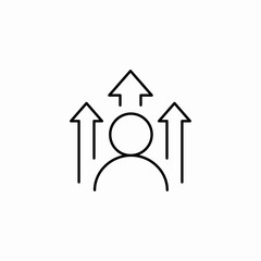 career rise icon sign vector