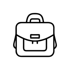 School bag icon vector art illustration