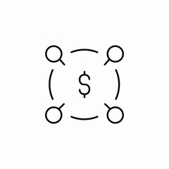 financial goal icon sign vector