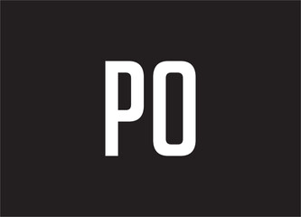 PO Letter Logo, PO Logo, P Letter Logo, O Letter Logo, P Logo, O Logo, PO Monogram Design, PO
