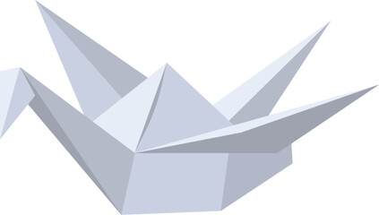 Origami paper crane bird as symbol of peace and Japanese tradition