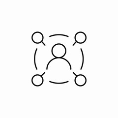 individual network icon sign vector