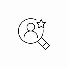 starred search icon sign vector