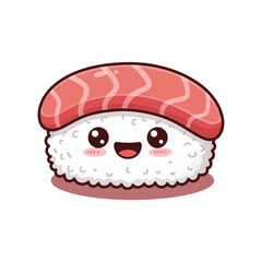 Adorable Cartoon Sushi Illustration Cute Vector Graphic
