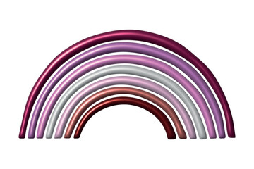 Naklejka premium Colorful rainbow shape Lesbian pride flag Happy pride day LGBTQ community Pride Month Vector 3d clipart for posters, stickers, logo, cards