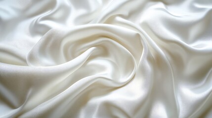 Obraz premium Elegant Draped Cream Silk Fabric Texture