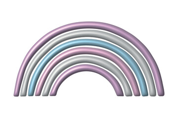 Obraz premium Colorful rainbow shape Intersex pride flag Happy pride day LGBTQ community Pride Month Vector 3d clipart for posters, stickers, logo, cards